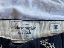 Abercrombie & Fitch ハーフパンツ ショートパンツ ボタンフライ アバクロ サイズ36 ロゴ　高級タイプ_画像2