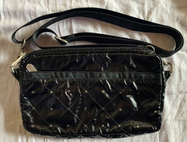 LeSportsac レスポートサック ナイロン100% ポーチ 黒 高級モデル ショルダーバッグ