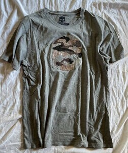 HYDROGEN ハイドロゲン 半袖Tシャツ　XXLL 定番　スパンコール　スカル　高級タイプ　中古美品