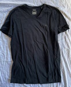 DIESEL ディーゼル 　Tシャツ　Vネック　黒　L 長期保管品