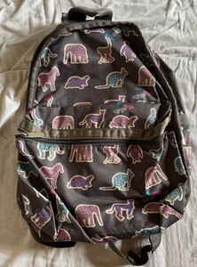 LeSportsac レスポートサック レスポ リュック　バックパック　動物柄　長期保管品