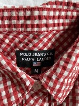 POLOJEANSCO. S ポロジーンズ　ラルフローレン　ギンガムチェック　厚手　モノクロ_画像3