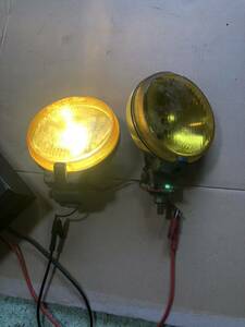 BOSCH foglamp that time thing old car Jimny yellow round glass lens Rover Mini Land Cruiser Cibie Marshall Bosch 