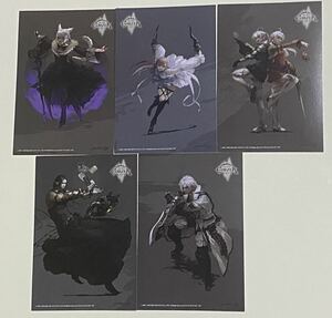 FF14 エオルゼアカフェ キャンペーン配布ポストカード【5枚セット】漆黒のヴィランズ ファイナルファンタジー14