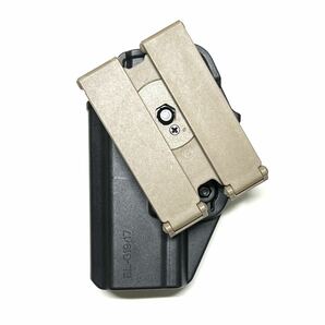 LayLax BATTLE STYLE CQCホルスター GLOCK対応 /MOLLEプラットフォーム 右利き用 BK/TAN (検 レプリカ品 ライラクス 東京マルイ グロックの画像3