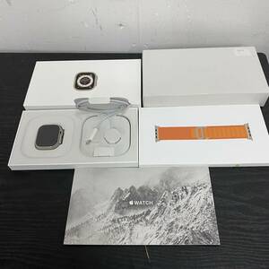 UU56 時計 展示品 Apple Watch Ultra GPS＋Cellularモデル 49mmチタニウムケースとオレンジアルパインループ L MQFM3J/A GFARR