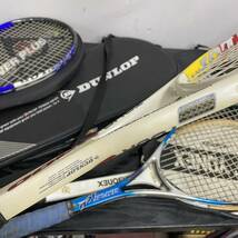 UU160 Z テニスラケットまとめ 4点 YONEX CARBONEX REXPLAY DUNLOP TOUR-S300 軟式用 POWER PLUS 硬式用 スポーツ 現状品 ☆☆_画像9