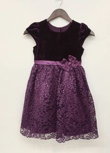  new goods #Jona michellejona Michel girl Velo address spangled purple purple 4T / 4 -years old wedding party celebration 