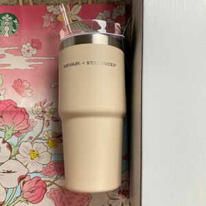 STARBUCKS スターバックス　3WAYステンレスタンブラーSTANLEYベージュ473ml 送料520円〜