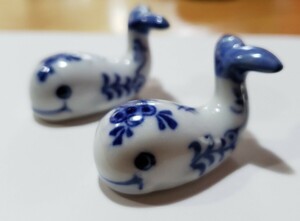 箸置き　くじら　２個セット　新品(自宅保管)　箱無し