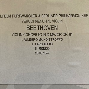 メニューイン＆フルトヴェングラー／ベートーヴェンVn協奏曲（ライヴ）（2トラック、38センチ、オープンリール・テープ）の画像2