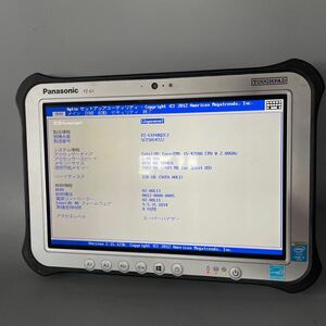 JXJK4166 使用時間:0h/ Panasonic TOUGHPAD FZ-G1 /Core i5-4310U 2.0GHz/RAM:4GB/SSD:128GB/10.1インチ/動作品