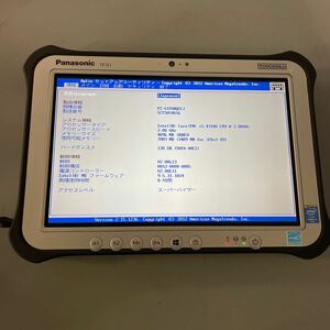 JXJK4173 使用時間:0h/ Panasonic TOUGHPAD FZ-G1 /Core i5-4310U 2.0GHz/RAM:4GB/SSD:128GB/10.1インチ/動作品