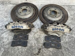 [ rare ][ free shipping ]BNR32 Trust GREXaru navy blue front 6POT caliper 2 piece 355Φ rotor brake pad ALCON