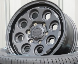 ハイエース KYOHO by AME PPX MIL:8 16x6.5 +38 特注マットブラック グッドイヤー ナスカー 215/65R16 200系 16インチ