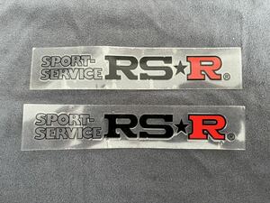 H030601 SPORT-SERVICE RSR RS ★ R ステッカー クリア 2枚