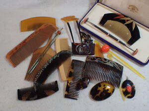 4* tortoise shell *.. etc. ornamental hairpin * comb summarize 