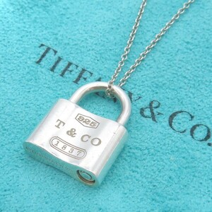 【送料無料】 美品 Tiffany&Co. ティファニー カデナ ロック シルバー ネックレス SV925 1837 南京錠 HE19