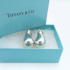 【送料無料】極希少 Tiffany&Co. ヴィンテージ ティファニー ドーム ティアドロップ シルバー イヤリング STERLING MS15