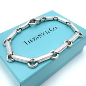 【送料無料】 極希少 美品 Tiffany&Co. ヴィンテージ ティファニー ボーン リンク シルバー ブレスレット SV925 HE50