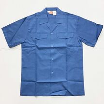 M(在庫処分)新品未使用品 クロカメ被服 [0011] 半袖シャツ サイズ L/ブルー/春夏/薄手/日本製/制電/抗菌防臭/作業着/ワークウェア/WORK BOX_画像1