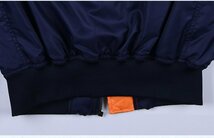 2XL グレー ミリタリージャケット MA-1 メンズ ワッペン アメカジ 撥水 ビッグシルエット 大きいサイズ カジュアル オシャレ春 秋_画像9