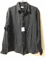 新品（試着のみ）RHC Ron Herman 24SS Black Linen Pinstriped Shirt Size M ロンハーマン ストライプシャツ oversize オーバーサイズ_画像1