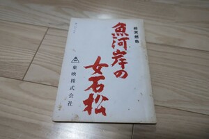 美空ひばり「魚河岸の女石松」台本 1961年公開 高倉健