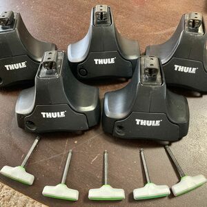 TH754 フット THULE スーリー ベースキャリア TH754と締付用ハンドルを各5個セット