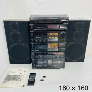 3SC103 Technics テクニクス CDシステムステレオ スピーカー SB-D5000 セット 取説 リモコン付き 通電OK 中古 現状品 動作未確認