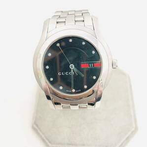3SA88 GUCCI グッチ 5500XL ダイヤモンド メンズ 腕時計 中古 現状品の画像1