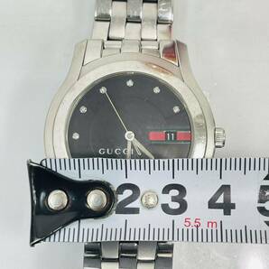 3SA88 GUCCI グッチ 5500XL ダイヤモンド メンズ 腕時計 中古 現状品の画像8