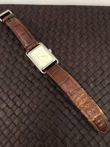 3SA58 BURBERRY バーバリー 腕時計 シルバー スクエア BU1202 中古 現状品