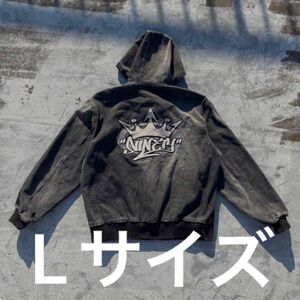 King Logo Vintage Denim Hoodie 9090