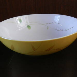橘吉/たち吉 中鉢 深鉢 ボウル 黄色（21ｃｍ） 創作陶器 和食器  *0224の画像1
