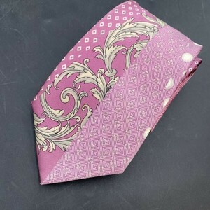 G1221G2305 Versace Versace Versace Versace Tie Dot Patterns и используемый бизнес шелковой некти -розовой мужчина