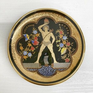 Art hand Auction G0713 Bilderteller-Sammlung, Souvenir, HANDGEFERTIGT VON MANOUSAKIS KERAMIK, PLATIN & GOLD, dekorativer Teller, handgefertigt, goldfarben, Geschirr, Westliches Geschirr, Andere