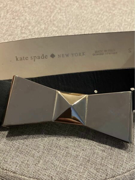 kate spade 本革 黒 ベルト ケイトスペード レザー ブラック レザーベルト