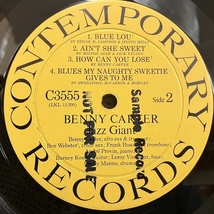 ●即決LP Benny Carter / Jazz Giant c3555 j40565 米オリジナル、Dg Mono BEN WEBSTER_画像4