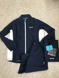 LEYTON HOUSE Golf men's rainwear regular price 14300 jpy ) tag equipped navy white 3L size 