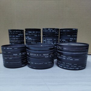 1円スタート レンズフィルター まとめて 49mm 52mm 55mm 58mm 62mm 72mm 77mm ジャンク品 LENS1700