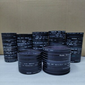 1円スタート レンズフィルター まとめて 49mm 52mm 55mm 58mm 62mm 72mm ジャンク品 LENS1701