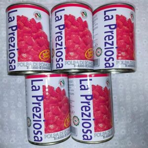 ラ・プレッツィオーザ ダイス トマト缶 400g × 5