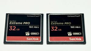 ★SanDisk CFカード【2枚】Extreme PRO 32GB　 160MB/s 動作確認済