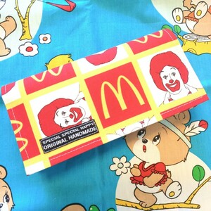  McDonald's длинный кошелек сумка ручная работа кошелек банковская книжка сумка кейс Showa Retro retro ручная работа кошелек 