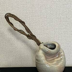 【在銘】 陶器製 掛花入 NO109 変形 花器 フラワーベース 花瓶 華道 華展 花展 いけばな 生け花の画像3