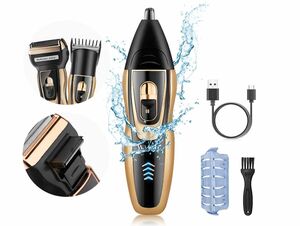 【2024年新登場】鼻毛カッター 髭剃り バリカン3in1 多機能 USB充電式 水洗い可能