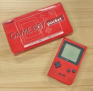 Nintendo 任天堂 GAMEBOY pocket ゲームボーイポケット レッド 赤 通電不可 ジャンク 現状品 付属品あり 箱付き ニンテンドー