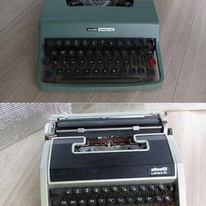 ヴィンテージ★スペイン製★Typewriter タイプライター 2台★olivetti lettera 32 & DL オリベッティ レッテラ 32 & DLの画像1