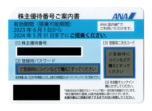 ANA 株主優待券(4枚)　2024年5月31日まで